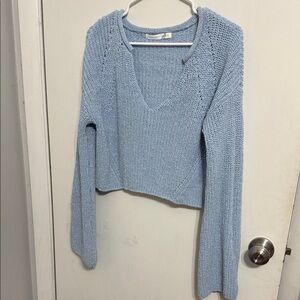 Altar'd State Light Blue V-Neck Sweater